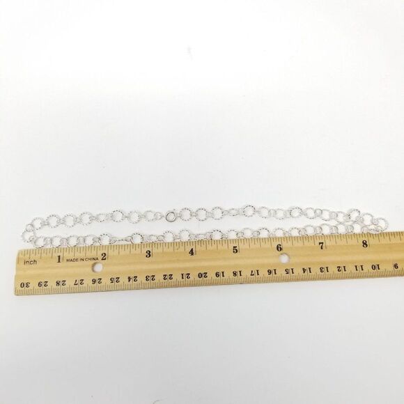 Vintage Silver Tone Chain with Spiral Links, Estate - Picture 4 of 6